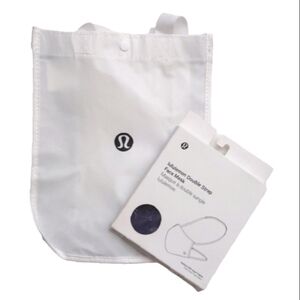 LULULEMON Unisex Double Strap Nulu Face Mask Midnight Orchid Shopping Bag Bundle